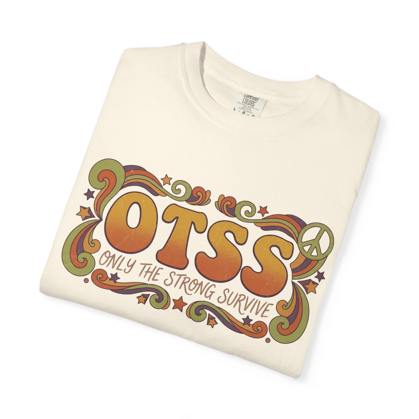 OTSS Retro Floral T-Shirt — "Only The Strong Survive" Vintage Graphic Tee