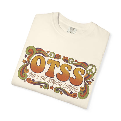 OTSS Retro Floral T-Shirt — "Only The Strong Survive" Vintage Graphic Tee