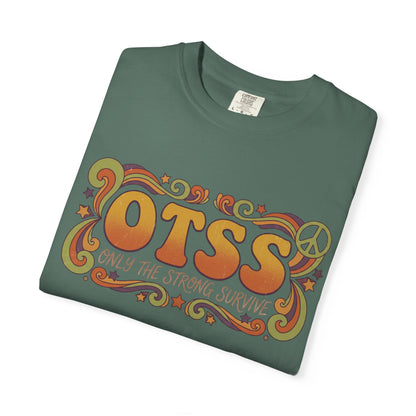OTSS Retro Floral T-Shirt — "Only The Strong Survive" Vintage Graphic Tee