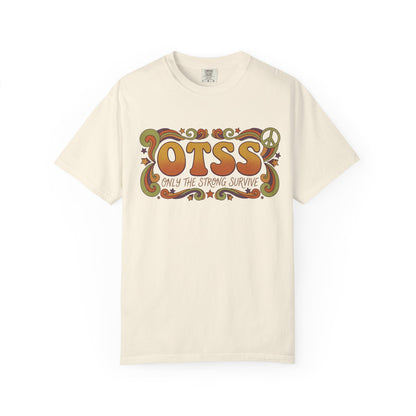 OTSS Retro Floral T-Shirt — "Only The Strong Survive" Vintage Graphic Tee