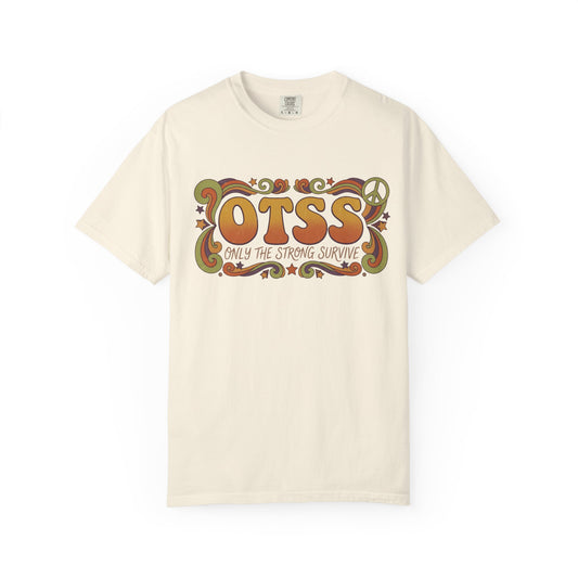 OTSS Retro Floral T-Shirt — "Only The Strong Survive" Vintage Graphic Tee