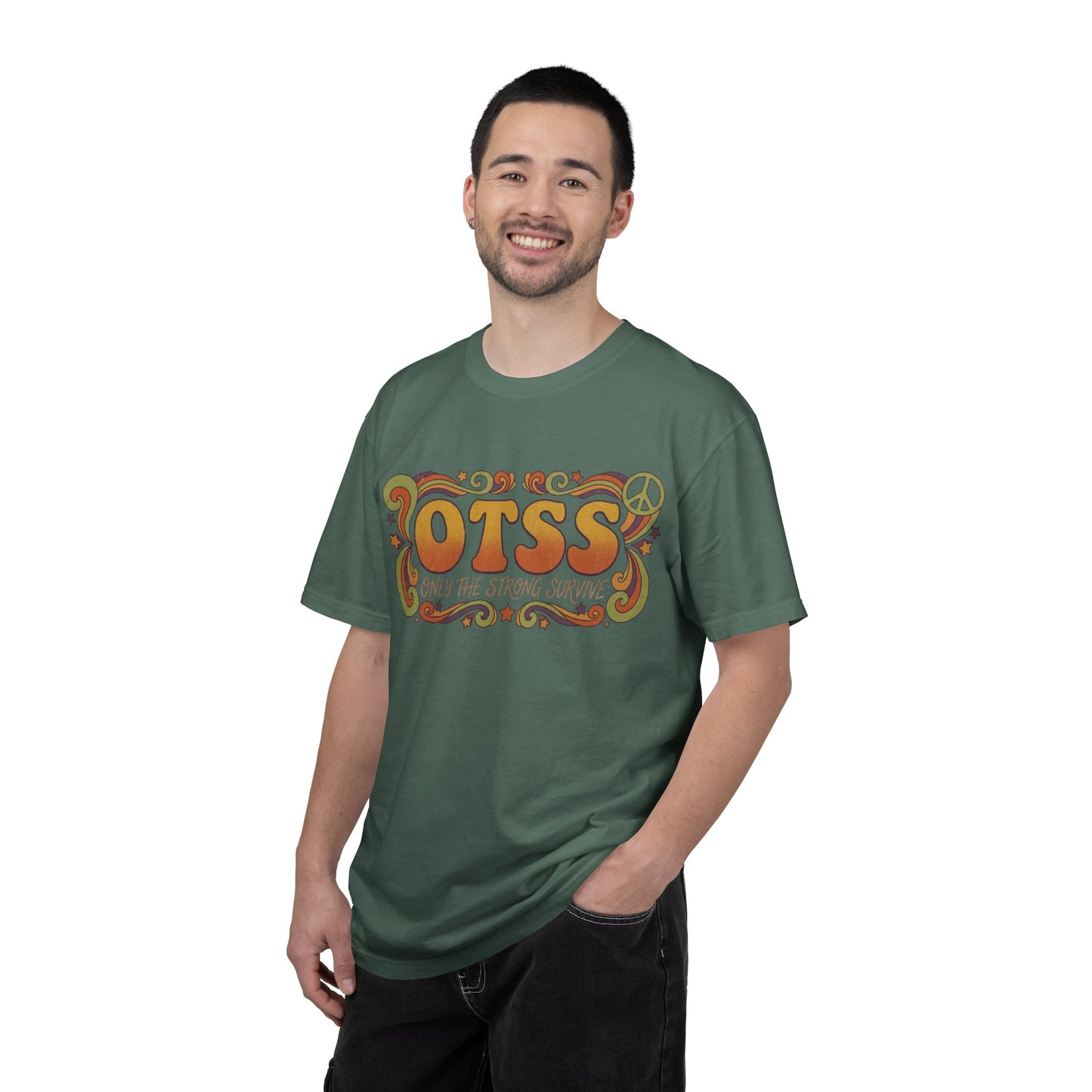 OTSS Retro Floral T-Shirt — "Only The Strong Survive" Vintage Graphic Tee