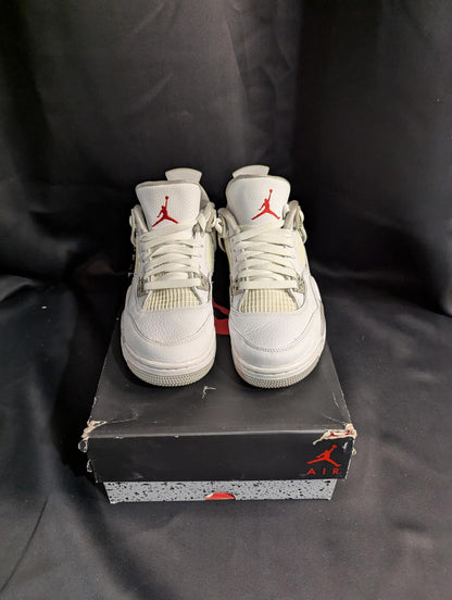 Jordan 4 Retro GS "White Oreo" Size 6.5Y Used VGC w/ Box CT8527-100 Speckle