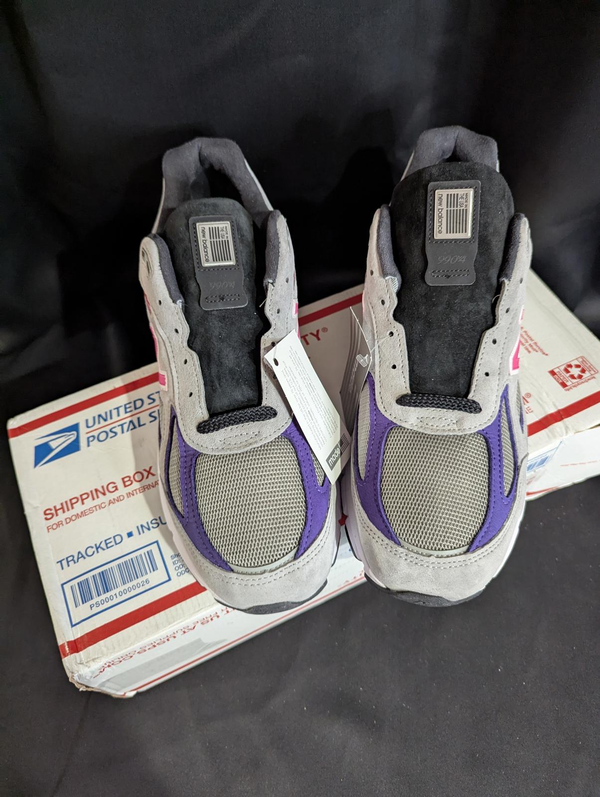 NEW NB 990v4 KITH x United Arrows & Sons Grey Pink Size 13 NWOB M990KT4