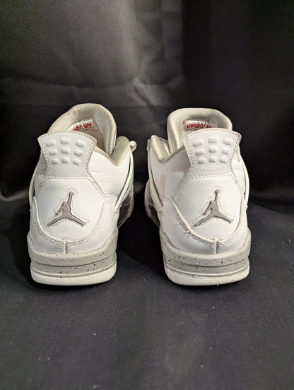 Jordan 4 Retro GS "White Oreo" Size 6.5Y Used VGC w/ Box CT8527-100 Speckle