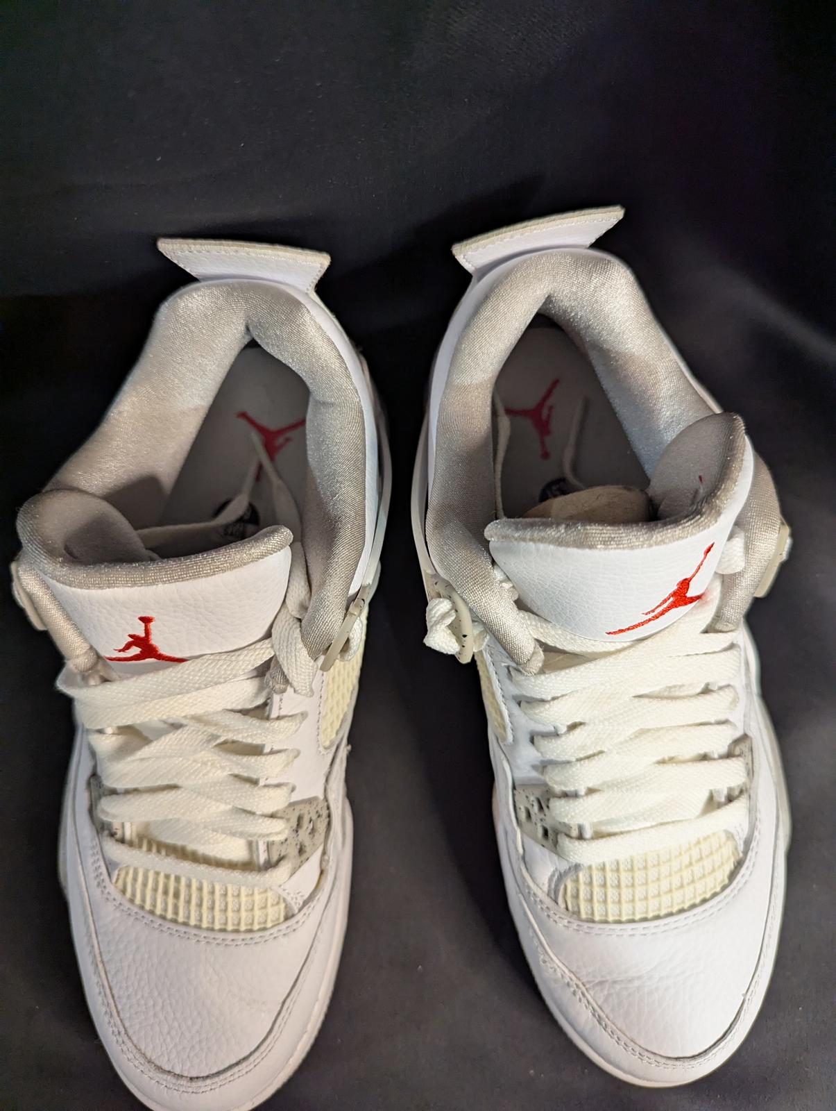 Jordan 4 Retro GS "White Oreo" Size 6.5Y Used VGC w/ Box CT8527-100 Speckle