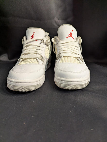 Jordan 4 Retro GS "White Oreo" Size 6.5Y Used VGC w/ Box CT8527-100 Speckle